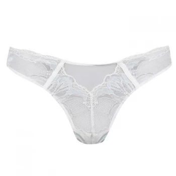 Image of Calvin Klein Triangle Thong - Ivory Cross Dye
