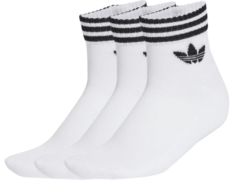 Image of Adidas Originals 3 Stripes Ankle 3er Pack Socks White M