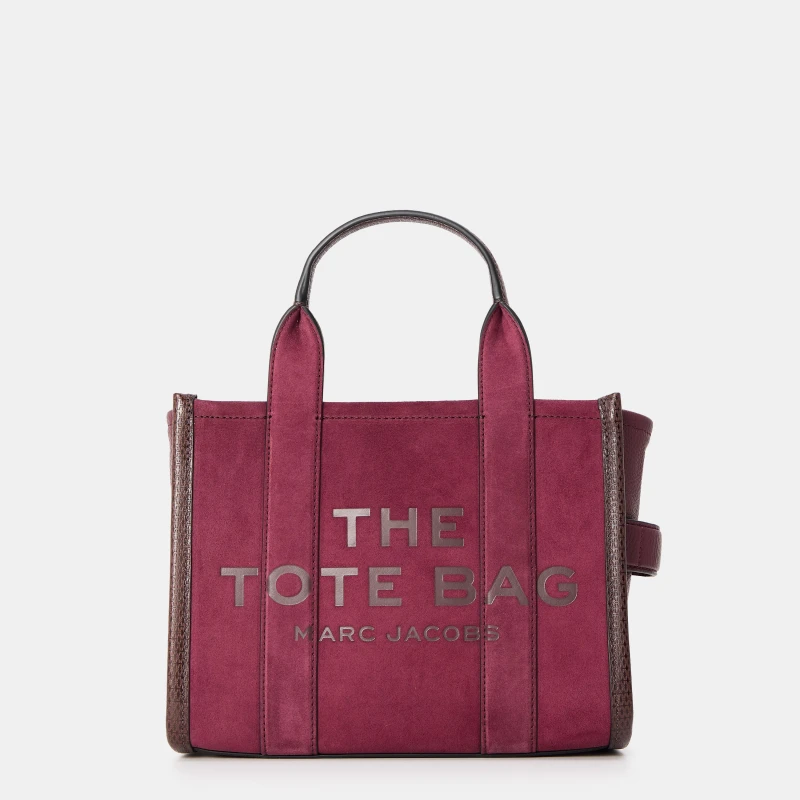 Image of Marc Jacobs Small Leather Tote Bag DarkPlumSuede female One Size