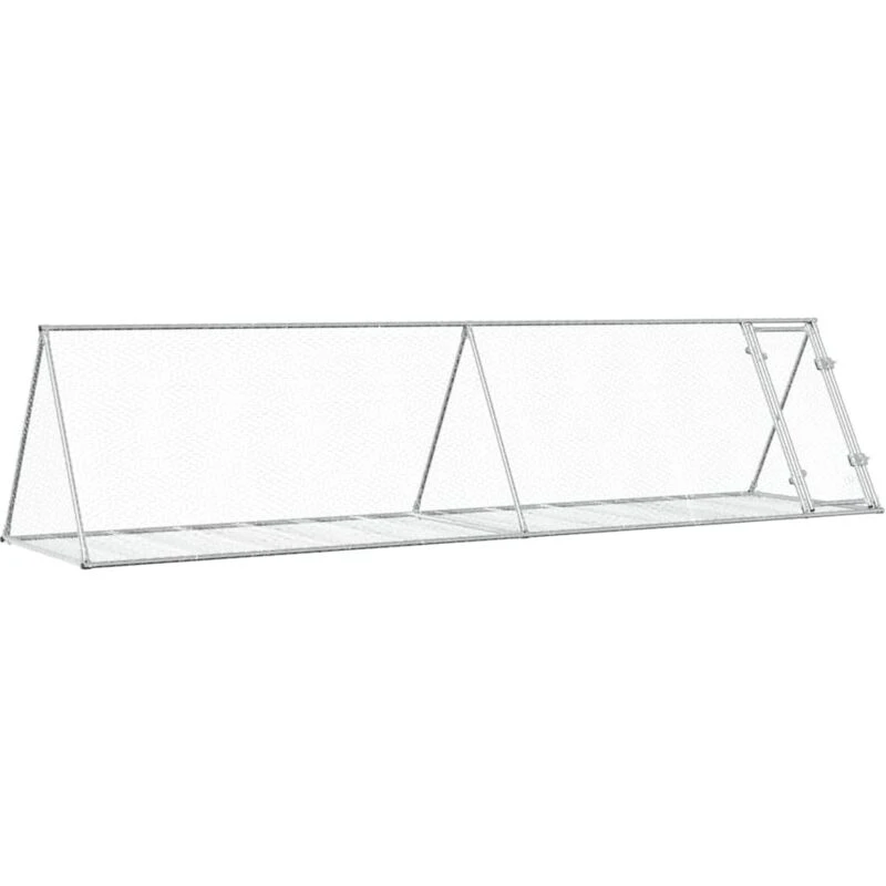 Image of VIDAXL Rabbit Hutch Silver 400x105x91cm Galvanised Steel Vidaxl 8721102640025