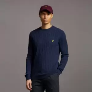 Image of Cable Jumper - Dark Navy Marl - S