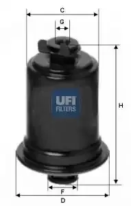Image of UFI 31.558.00 Fuel Filter Petrol