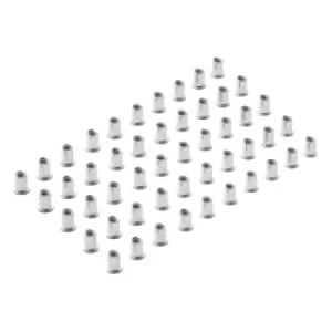 Image of Draper Zinc Plated Threaded Insert Rivet Nuts, M8 x 1.25mm (Pack of 50)