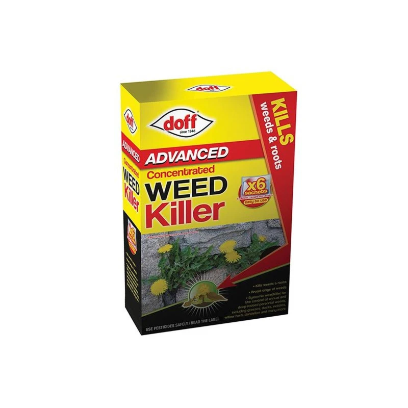 Image of Doff 'Doff Advanced' Concentrated Weedkiller 6 Sachet Yellow