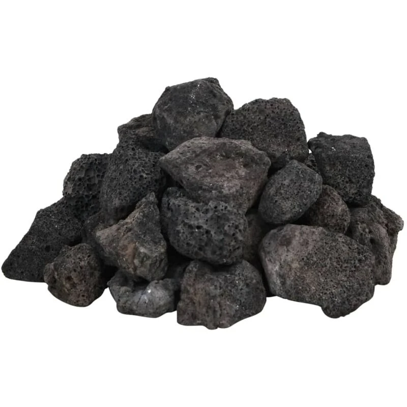 Image of vidaXL Volcanic Rocks 10KG Black 3-5 cm, Black 155319