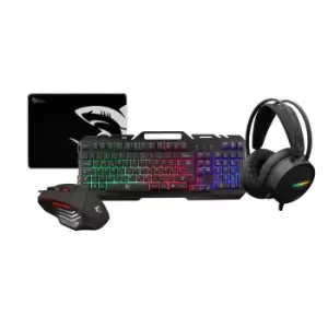 Image of White Shark Gladiator, Shark, Marcus & Ocelot Gaming Accessories Bundle