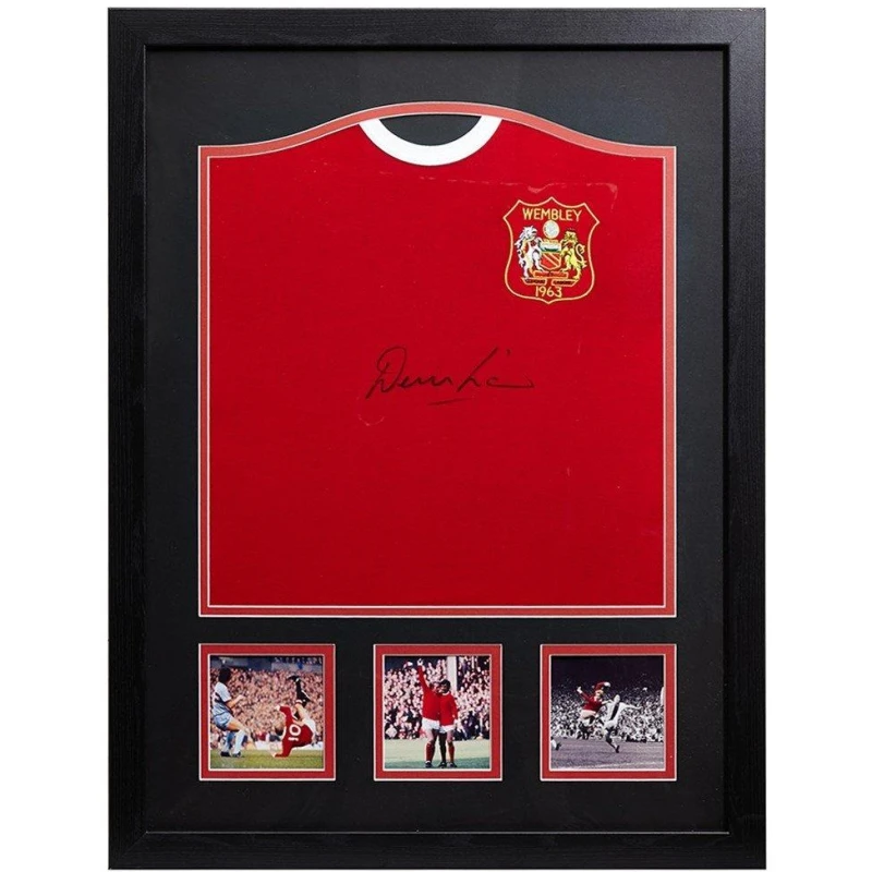 Image of AllStarSignings Ltd Denis Law SIGNED Manchester Utd shirt Red unisex One Size