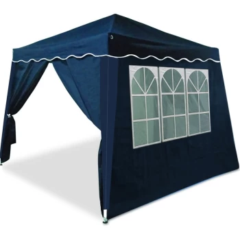 Image of Folding Pavilion Blue 3x3 m + 4 Side Walls Popup Gazebo