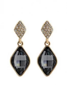 Image of Jon Richard Jon Richard Swarovski Gold And Jet Lemon Fancy Drop