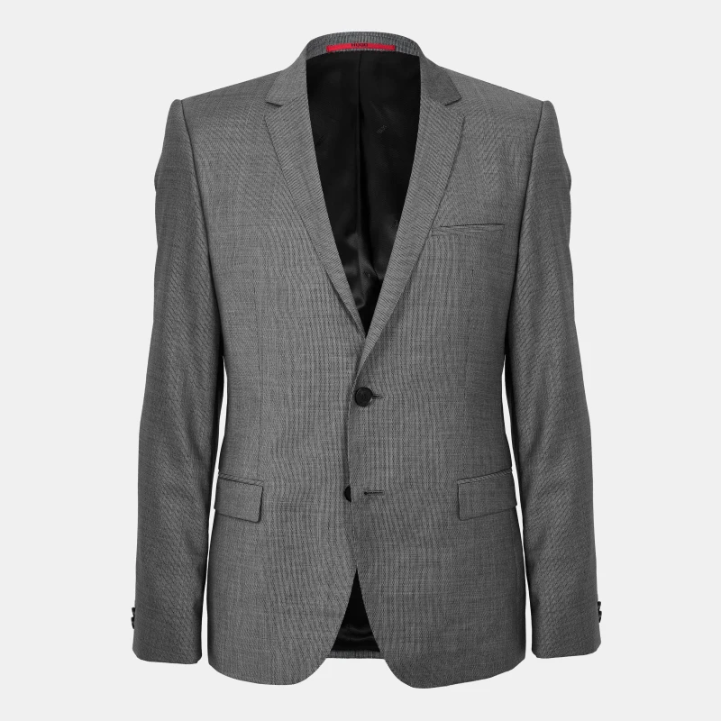 Image of Hugo Mens Arti182 Tailored Fit Blazer Open Grey male 40 (50)