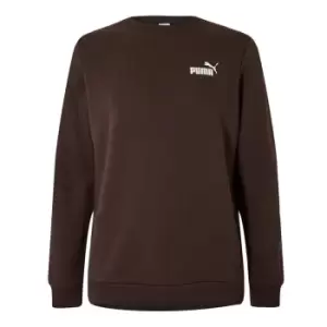 Image of Puma Logo Crew Sweatshirt Mens - Brown