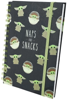 Image of Star Wars The Mandalorian - Snacks And Naps Notebook multicolour