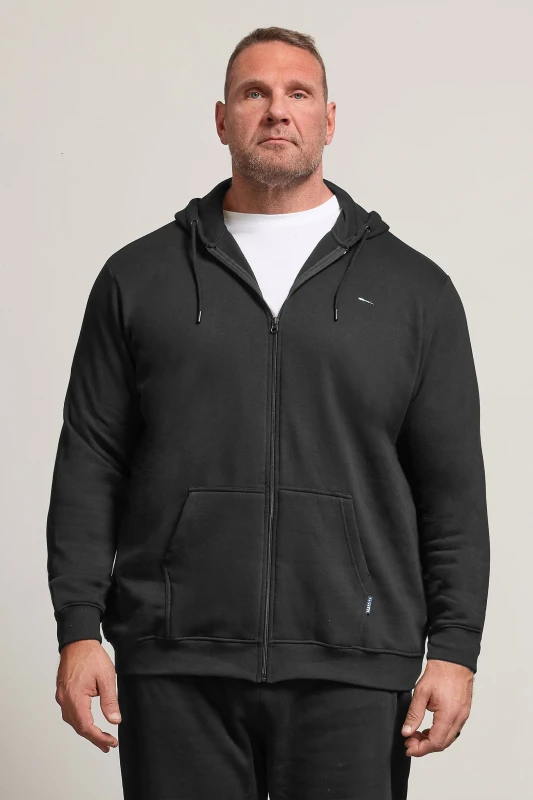 Image of BadRhino BadRhino Men Zip Through Hoodie in Black Size: X-Large Black 1XL Male 5057147763560