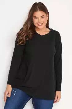 Image of Long Sleeve Ribbed Top