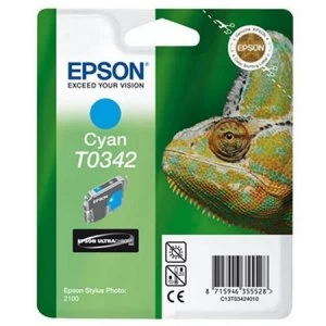 Image of Epson Chameleon T0342 Cyan Ink Cartridge