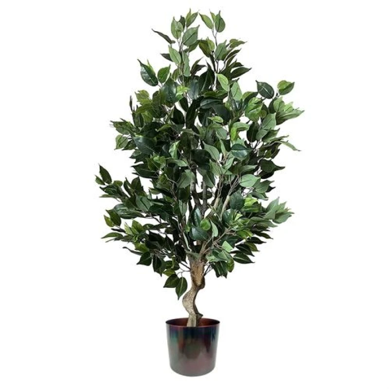 Image of Leaf 100cm Premium Artificial Ficus Twist Tree Multicolour Planter
