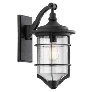 Image of 1 Light Medium Outdoor Wall Lantern Black IP44, E27