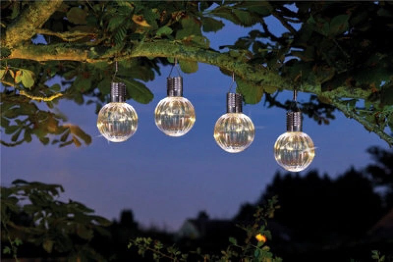 Image of SMART GARDEN 4 x Smart Garden Eureka Orb Hanging Solar Light Bulb Lantern Tree LED Firefly 1080224