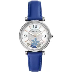 Image of Fossil Carlie Two-Hand Blue Eco Leather Watch
