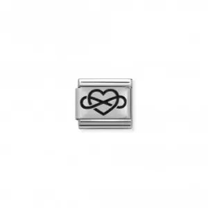 Image of Nomination Composable Classic Oxidized Silver Infinity Link 330102/05