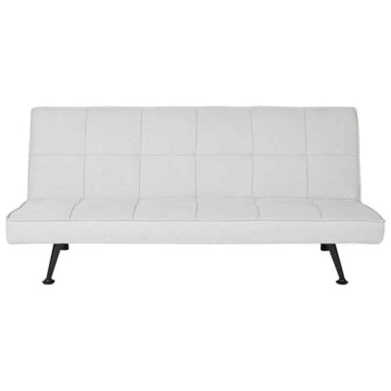 Image of Beliani Sofa Bed 3 Seater Hasle Fabric Light Grey