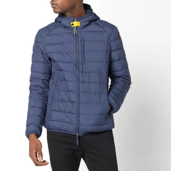 Image of Parajumpers Mens Last Minute Hooded Down Jacket - Navy - M