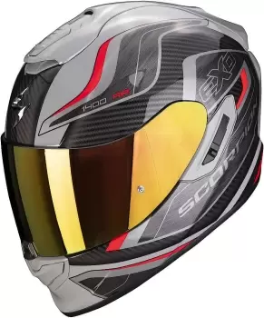 Image of Scorpion EXO 1400 Air Attune Helmet, black-grey-red, Size S, black-grey-red, Size S
