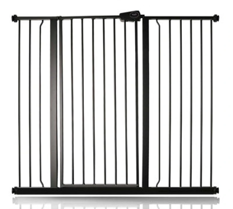 Image of Bettacare Child And Pet Gate, 120.3Cm - 127.9Cm, Matt Black, Extra Tall Gate 104Cm In Height, Pressure Fit Stair Gate