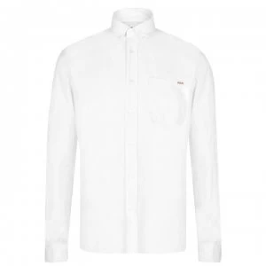 Image of Hugo Boss Ermann Long Sleeve Shirt Natural Size L Men