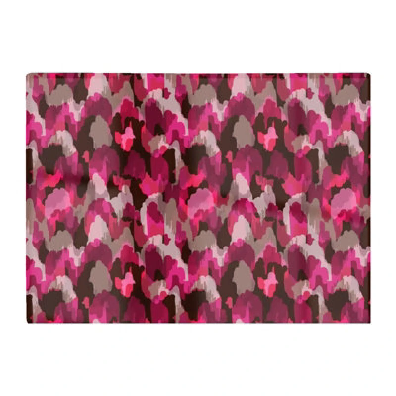 Image of Warren Reed Designer Modern Pink Animal Print Glass Chopping Board