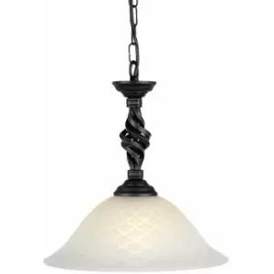 Image of Loops - 1 Bulb Ceiling Pendant Light Fitting Black LED E27 100W Bulb