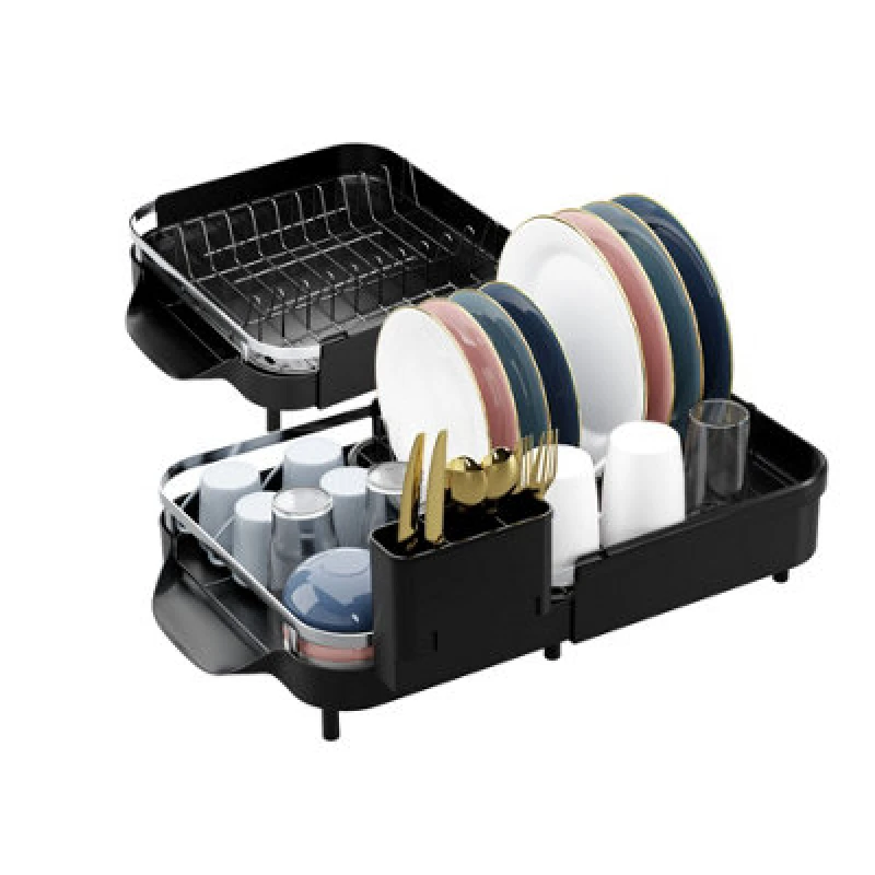 Image of DMD Collective Dmd Expandable Dish Rack, With Removable Cutlery Holder, Anti-Scratch Dish Drainer