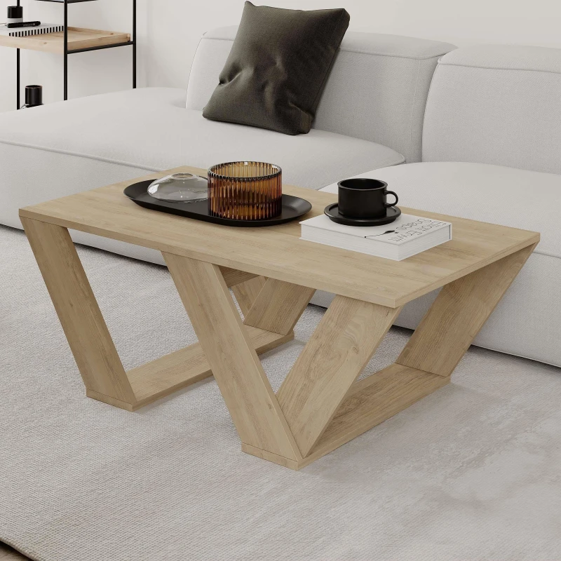 Image of Decortie Pipra' Modern Coffee Table Multipurpose H 40cm in Natural Size: 1 Pack Natural Unisex 1 Pack