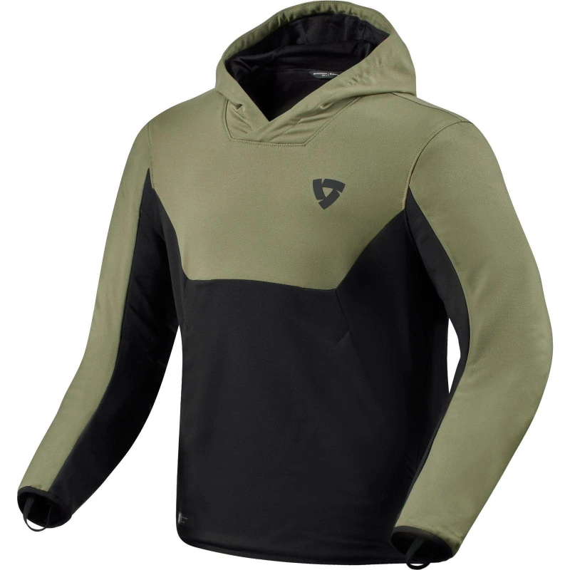 Image of Rev It Andon Motorcycle Hoodie M Black Green Black Green