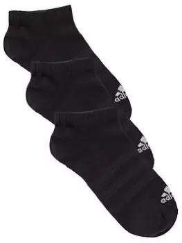 Image of adidas 3 Pack Low Socks - Black/White, Size S, Women