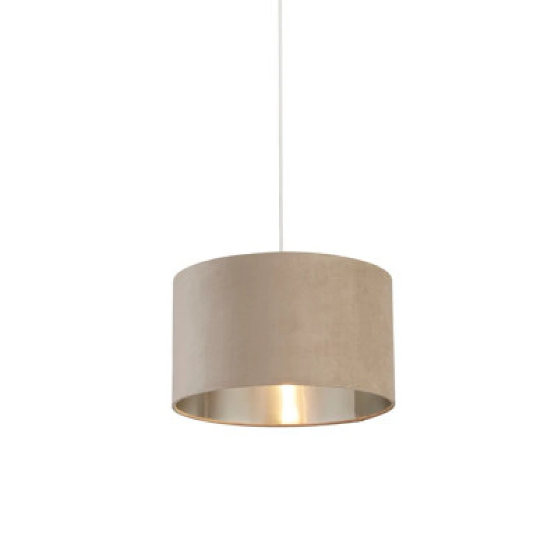 Image of Lighting Collection Wellington Taupe Velvet Shade