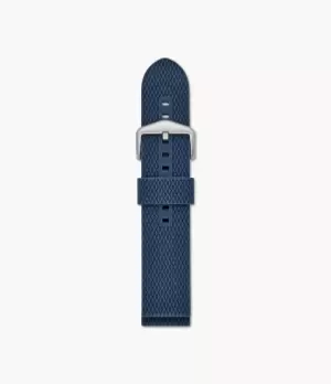 Image of Fossil Men 22mm Blue Silicone Watch Strap
