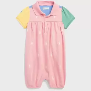 Image of Polo Ralph Lauren Baby's Cotton-Poplin Bubble Romper - 3-6 months