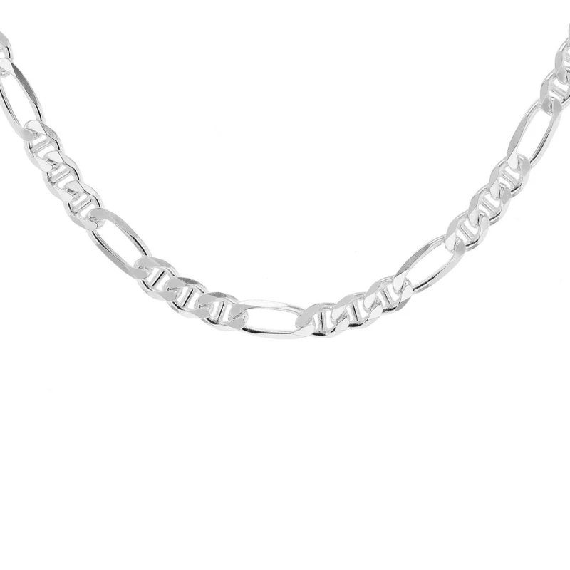 Image of Be You Sterling Silver Figaro Rambo Chain Sterling Silver unisex 20inch