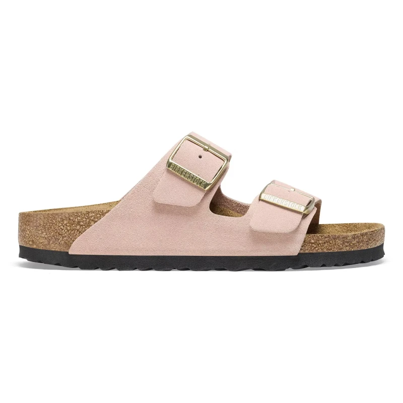 Image of Birkenstock Womens suede leather slides Birkenstock Arizona Rose Female 43