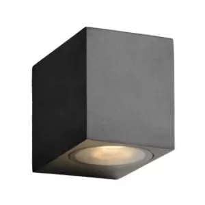 Image of Lucide Lighting - Lucide zora-led - Square Wall Spotlight Outdoor - LED Dim. - GU10 - 1x5W 3000K - IP44 - Black
