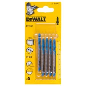 Image of DEWALT T118G HSS Metal Cutting Jigsaw Blades Pack of 5
