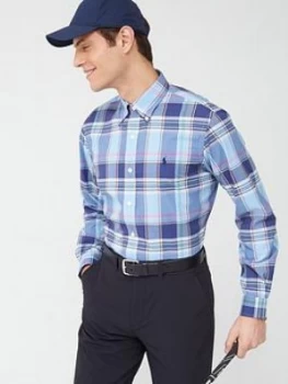 Image of Polo Ralph Lauren Golf Golf Performance Plaid Shirt - Multi, Size L, Men