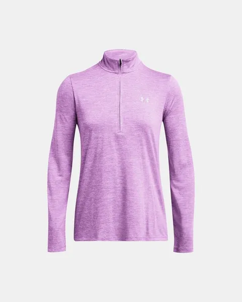 Image of Under Armour Tech Half Zip Top Womens Performance Tracksuit Tops 10 (S) Purple 34018178350