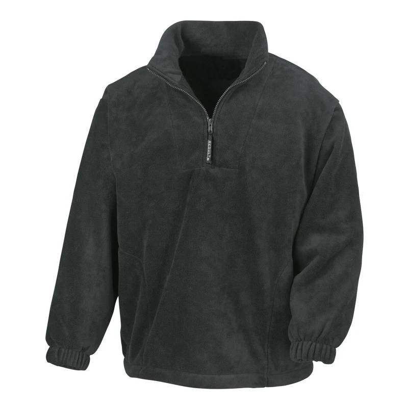 Image of Result Mens Polartherm Fleece Top in Black Size: Small Black Male S