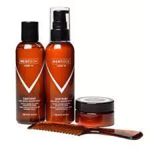 Image of Men Rock Soothing Beard Care Kit - Beardy Beloved (Beard Shampoo, Beard Balm, Moustache Wax, Beard Comb)