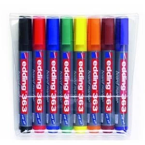 Image of Original Edding 3638S Whiteboard Marker Chisel Tip 1 5mm Line Assorted Colour Pack of 8 Whiteboard Markers