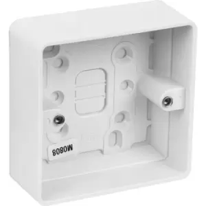 Image of MK Moulded Box 1 Gang 30mm in White Plastic