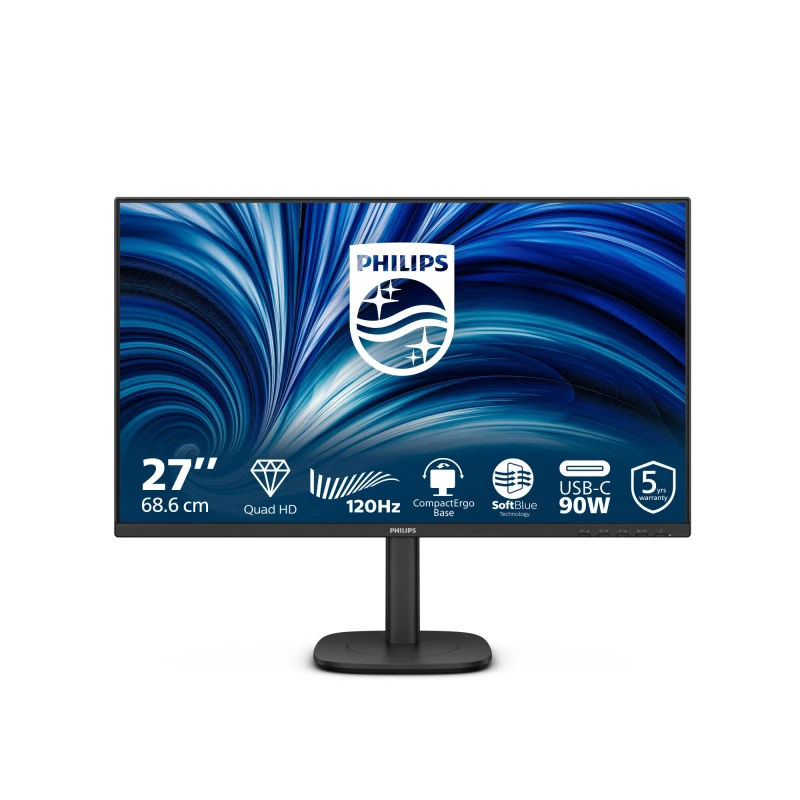 Image of Philips 3000 series 27B2U3601/00 computer monitor 68.6cm (27") 2560 x 1440 pixels Quad HD LCD Black 27B2U3601/00