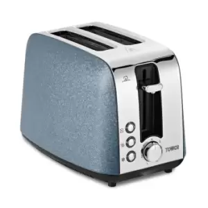 Image of Tower T20052BLU Ice Diamond 2 Slice Toaster
